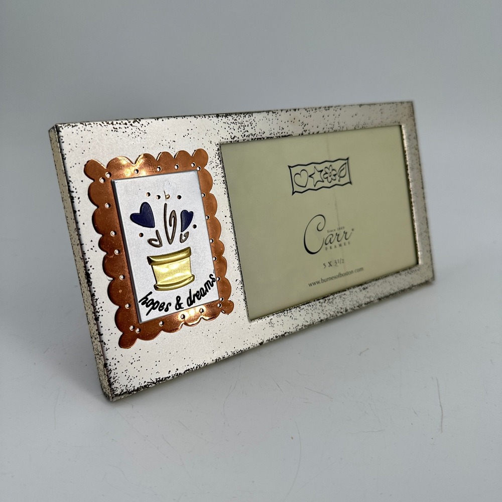 Carr Frames Burnes of Boston Hopes & Dreams Silver Metal 5x3.5 Picture Frame